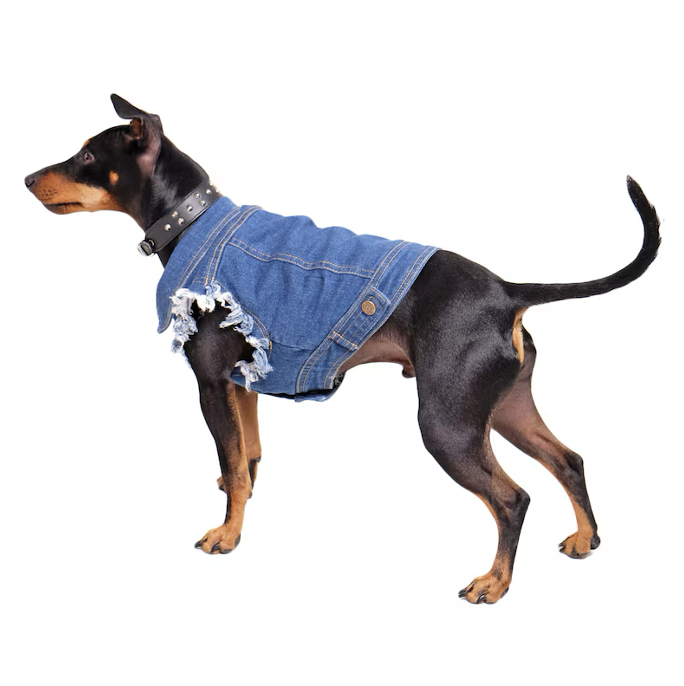 biker dog jacket vest
