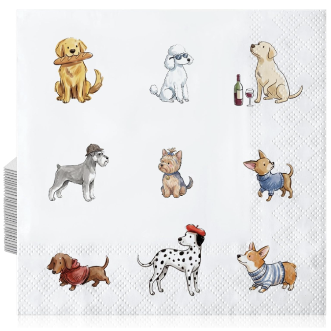 dog breed napkins