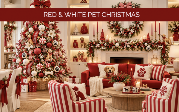 Red and White Pet Christmas Decor and Gift Shop Feature