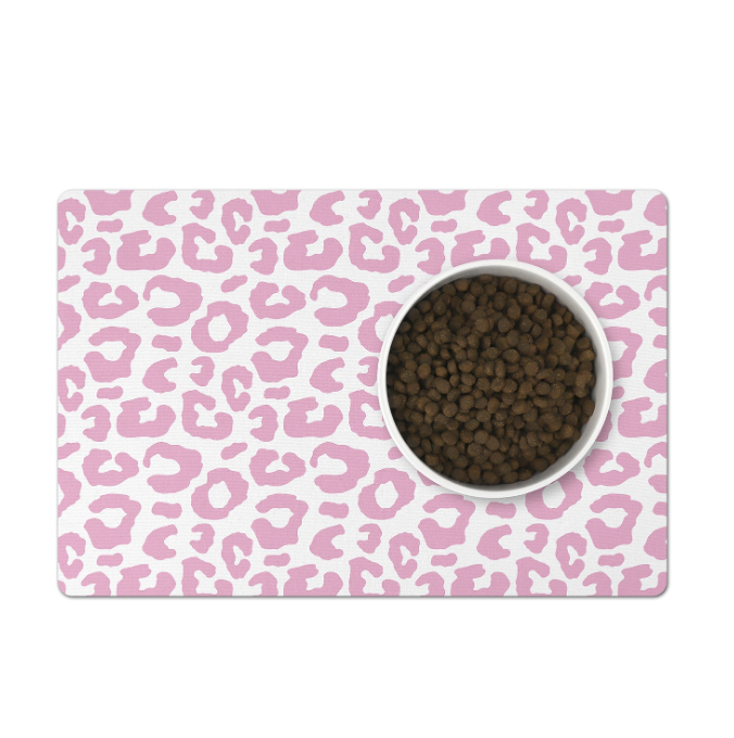 animal print pet food mat