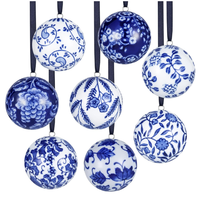 chinoiserie dog christmas decor 