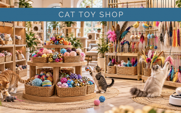 Cat kitten toy shop feature