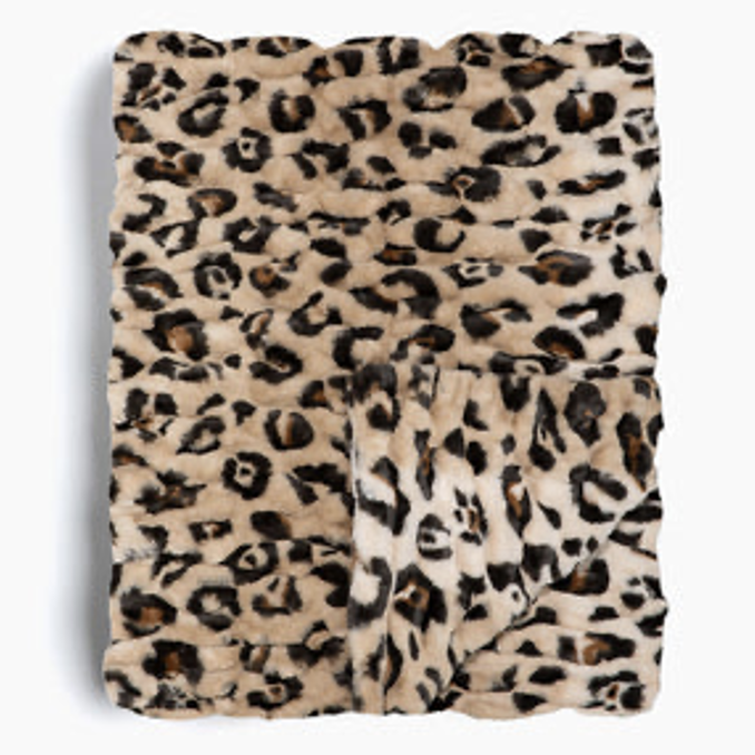 Lola pet blanket leopard print faux fur luxury