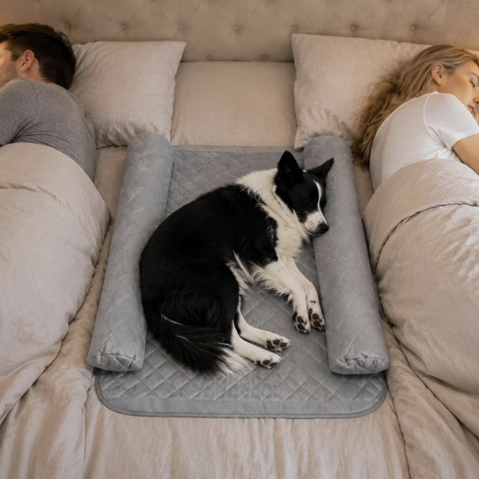On bed pet bolster bed