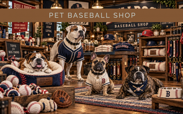 Pet baseball shop feature