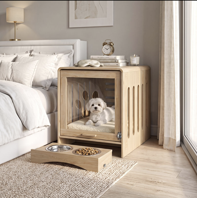Pet dog cat bedside table crate