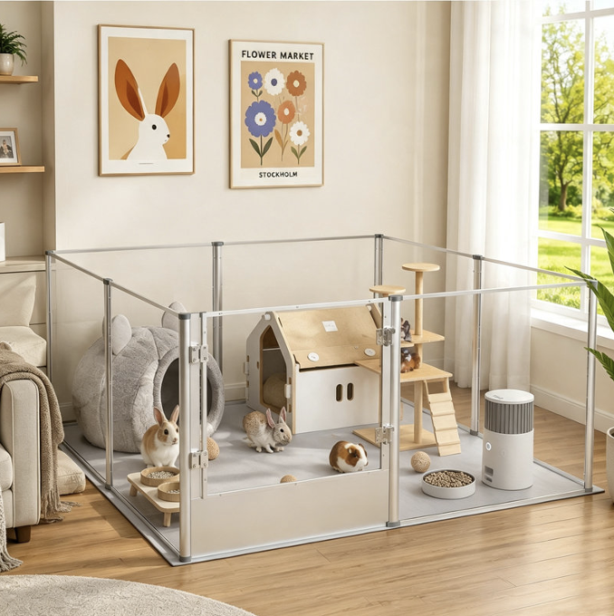 Small pet acrylic play room