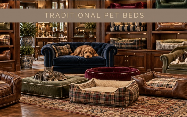 Traditional pet bed shop feature