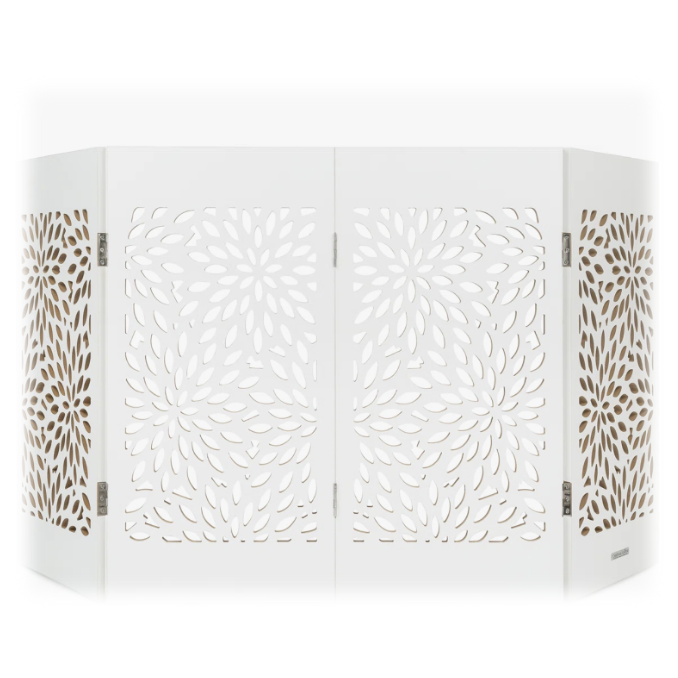 White modern pet gate designer